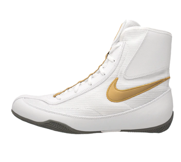 Zapatillas de boxeo Nike Machomai 2 (Blanco / Oro)