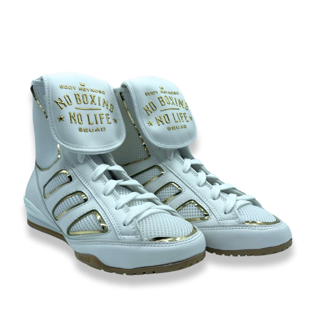 No Boxing No Life - Botas de boxeo - Blanco/ Dorado