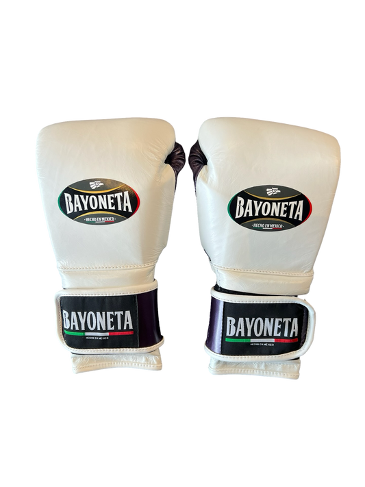 Guantes de látex Bayoneta MX - Blanco/Morado