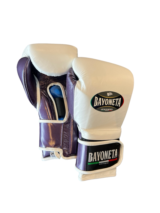 Guantes de látex Bayoneta MX - Blanco/Morado