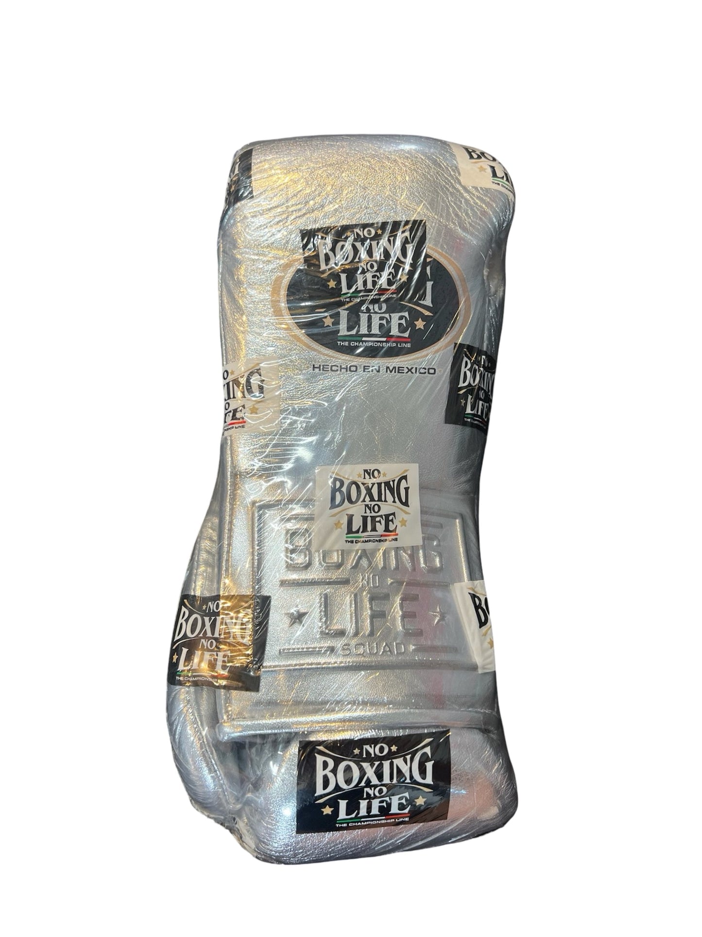 No Life Fight Gloves - Metallic Silver