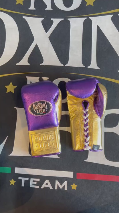 No Boxing No Life" - Morado metálico/Dorado